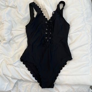 Black one piece swimsuit